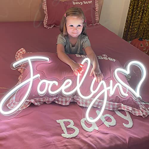 Large Custom Neon Signs for Wall Decor, Dimmable Neon Name Sign Personalized for Bedroom, Name Light up Sign for Wedding Backdrop Birthday Party Gift Dorm Beauty Bar Business Logo