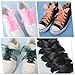 Abeillo 10 Pairs Ribbon Shoe Laces For Women, 1 Inch Wide Silk Satin Shoelaces Soft Flat Shoe Laces Snow Yarn Fashion Ribbon Shoestrings for Shoes Decoration (10 Colors)