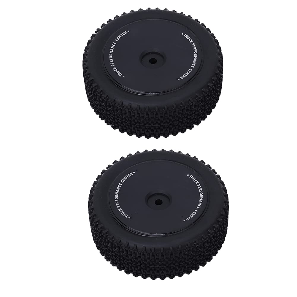 VGEBY Pneu Avant Pour Wltoys 144001 – 2 Pièces, Noir, Accessoire RC Solide, Adhérence Renforcée, Facile à Monter