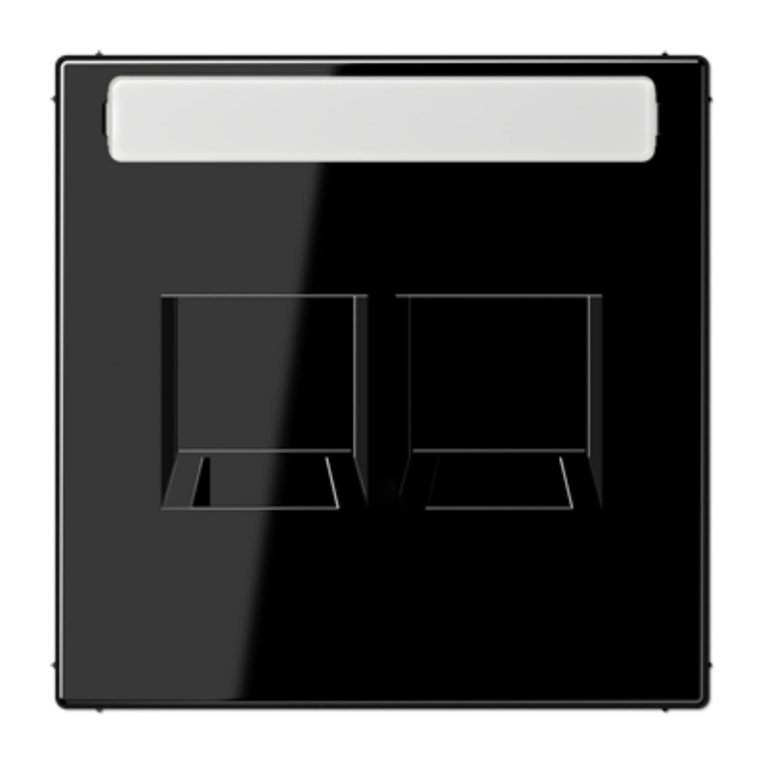 Plaque modulaire Jack pour bureau et salon JUNG LS1969-25NAWESW double prise noire
