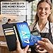 Peakally Handyhülle für Samsung Galaxy A17 5G Hülle [Mit 1 Stück Panzer Schutz Glas] [Premium PU Leder] [RFID-Blockierung] [Kartenfach] Klapphülle kompatibel mit Galaxy A17 5G / 4G - Schwarz