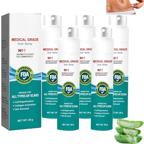 Scar Remove,Scar Remove Medical Grade Scar Spray,Medical Grade Scar Removal Spray,Scar Removal Spray,Scar Remove Spray,Scar Spray,Advanced Acne Scar Treatment for Face(5pcs)