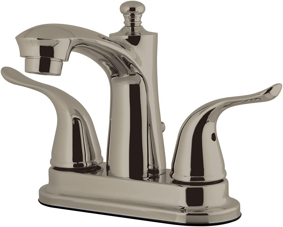 Kingston Brass FB7628YL 4 in. Centerset Bathroom Faucet, Brushed Nickel