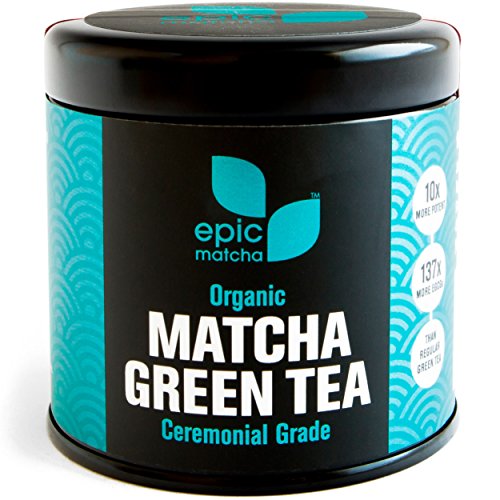 Epic Matcha Organic Matcha Green Tea Powder - Ceremonial - Best Japanese Grade – 100% Happiness Guarantee & Free...