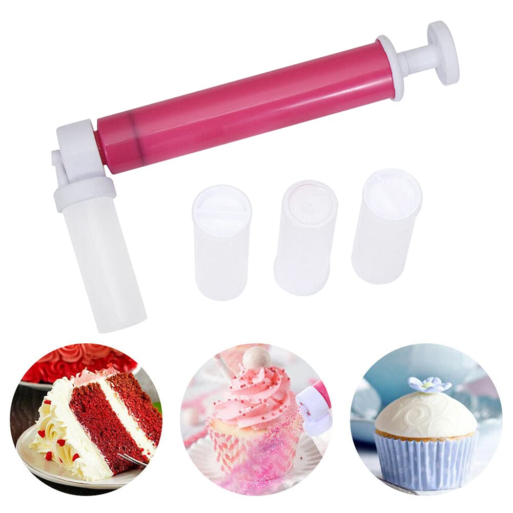 Aerografo Manuale Per Torte – Kit Fai Da Te Per Decorazioni Glitter E Coloranti Con 4 Tubi, Per Cupcake, Biscotti E Dessert