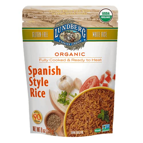 Lundberg Organic Fully Cooked & Ready To Heat White Rice, Spanish Style, 8Oz, Gluten-Free, Vegan, Usda Certified Organic, Non-Gmo Project Verified, 8 Ounce (Pack Of 1) #TOP17
