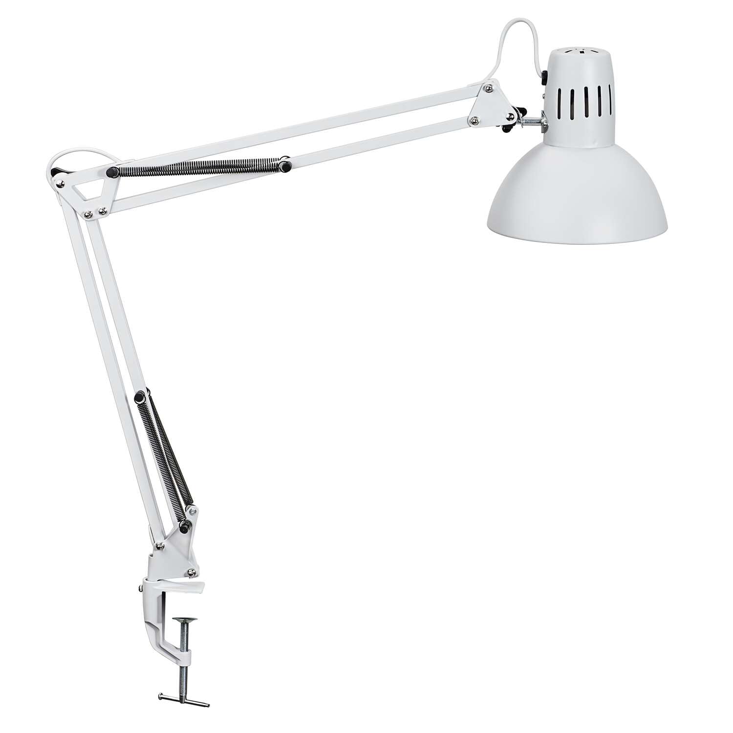 MAUL lampara escritorio MAULstudy | Lampara LED con soporte ajustable con brazo articulado para escritorio | Elegante lampara de mesa metálica LED | Fuente de luz LED incluida | Blanco