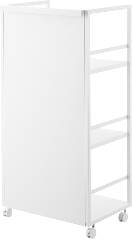 Amazon.co.jp: 山崎実業(Yamazaki) 目隠し ワゴン L ホワイト W42×D32