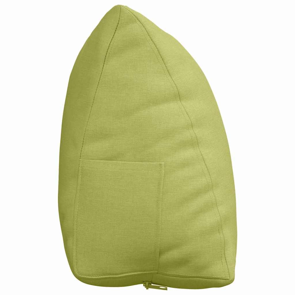 Poduszka na oparcie jasnozielona z materiału, 60 x 20 x 50 cm, z wypełnieniem poliestrowym, zdejmowana i nadająca się do prania, ergonomiczna poduszka na sofę, do biura, łóżka, samochodu