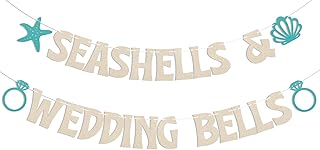Seashells & Wedding Bells Banner - Last Toast on the Coast Sign, Beach B...