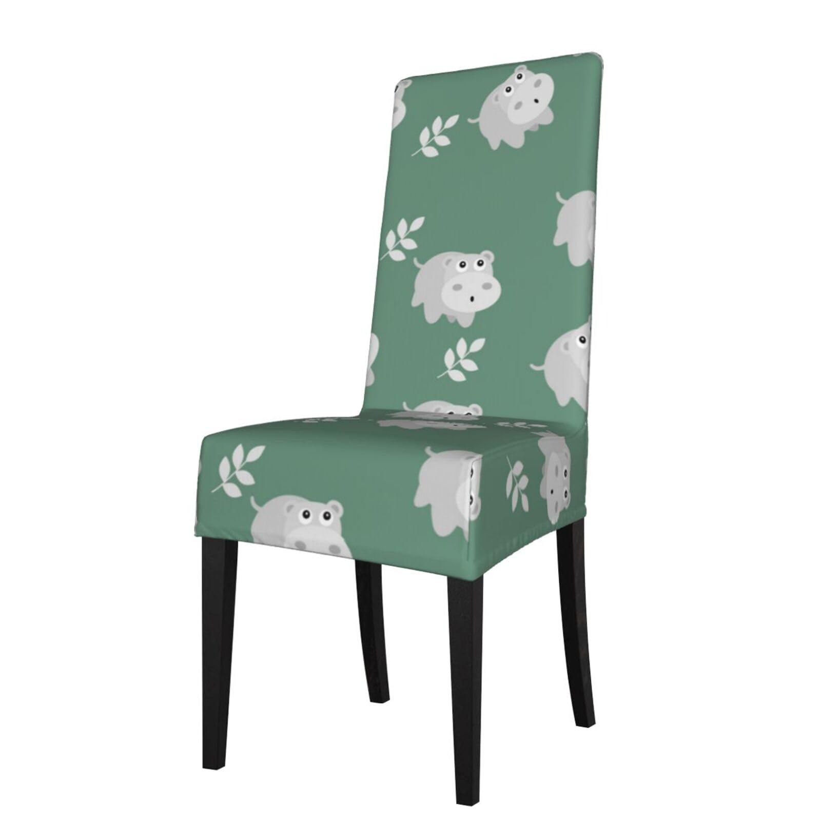 Lkymoh As Picture Cute Hippo, Chair Covers Stretch Chair Slipcovers For Dining Room, For Party Pet Protection Universal Fit Soft Polyester
