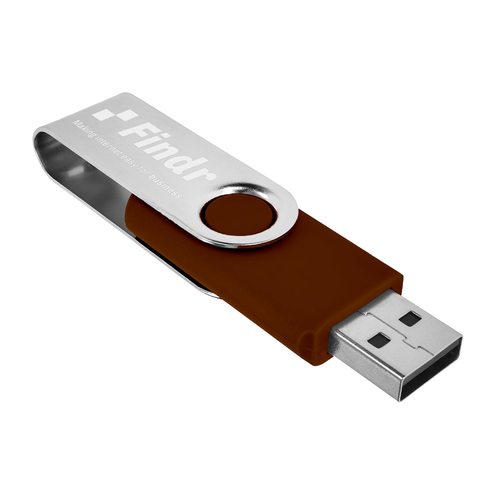 Zestaw 50 niestandardowych pendrive'ów USB 32 GB USB 2.0, spersonalizowane pendrive z logo do biznesu, wydarzeń, drukowania tekstu lub obrazu, niestandardowe karty pamięci JBOS - brązowe