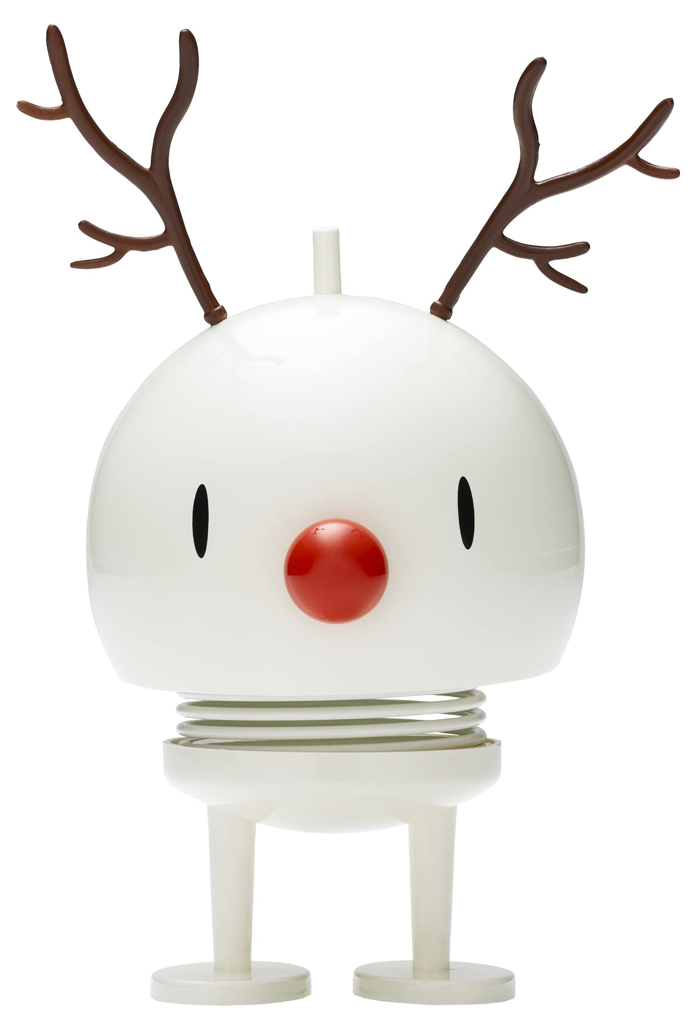 Hoptimist Christmas Reindeer Figurine in Scandinavian Design - White, Medium
