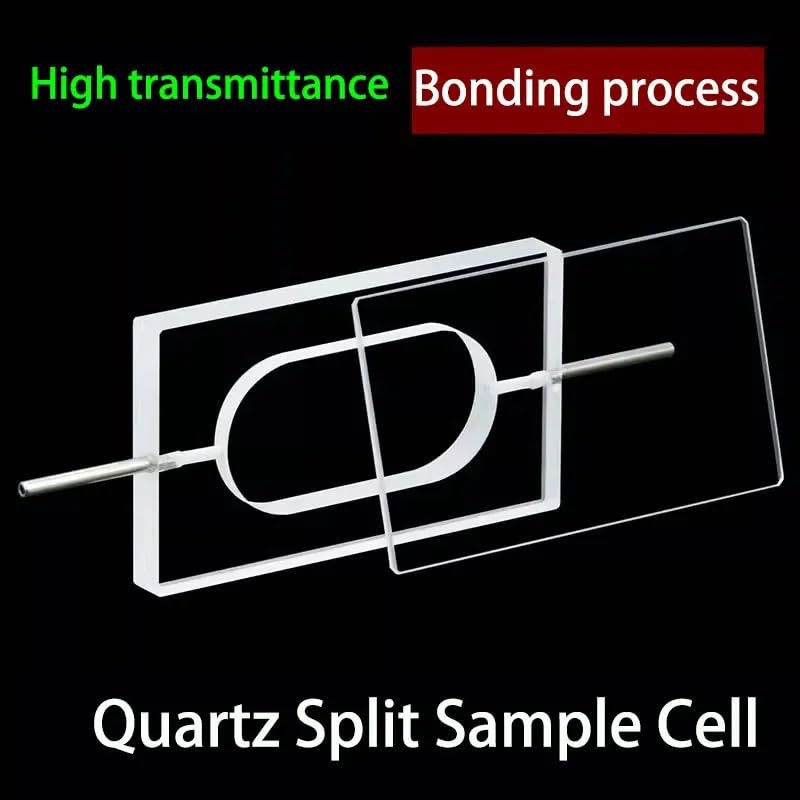 5mm Split Quartz Cuvette Counting Cell Counter - U-V Transparent Two-Way Light Test Tube for Flow Colorimetric Dish Bonding Process