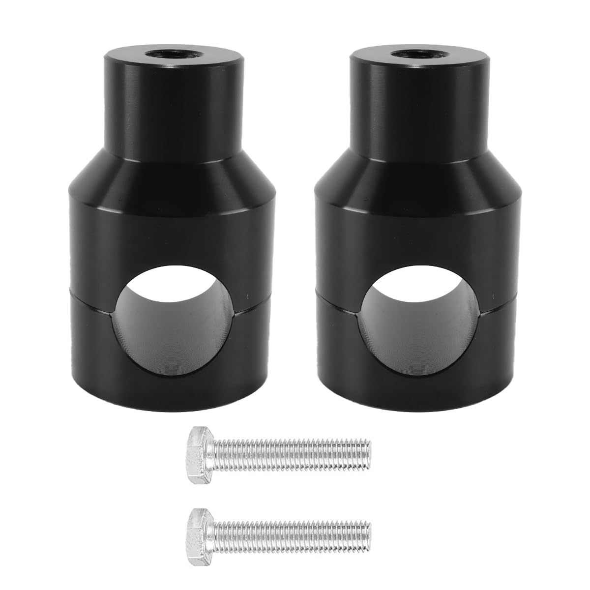 1 paire de rehausseurs de guidon de moto 25 mm, colliers de serrage en alliage d'aluminium, extension de guidon surélevée, noir