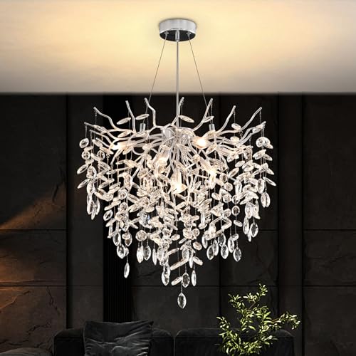 Lustre en cristal avec branches d'arbre pour illuminer vos soirées