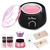 [page_title]-Wax enthaarung Set, GLAMADOR Rosa Wachswärmer, Wachs Haarentfernung set, mit 2* 100g Packungen Wachsbohnen, 1* Dose 150g Wachsbohnen, 20 Stäbchen(Körper), 5* Stäbchen (Nase) - schmerzfrei und schnell