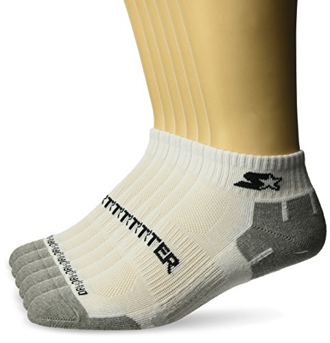 Starter Men s 6-Pack Quarter-Length Athletic Socks, Amazon Exclusive, White, Medium (Shoe Size 6-8.5)