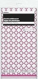 Hot Pink Quatrefoil Plastic Tablecloth, 108