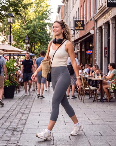 Image of TNNZEET High Waisted Leggings for Women - No See Through Tummy Control Cycling Workout Yoga Pants with Pockets Reg & Plus