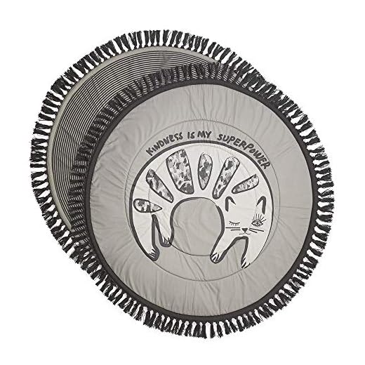 Elodie Details Rund Vändbar Lekmatta (2 motiv) 120 cm - Kindness Cat, Beige