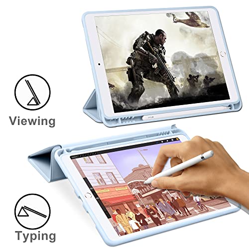 Arae for iPad 10.2 inch Case (9th Generation 2021) & (8th Generation 2020) & (7th Generation 2019) with Pencil Holder Auto Wake/Sleep Feature Standing Cover (Ice) by Arae - Image 6