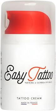 EasyTattoo Otzi Tattoo Aftercare Cream - 50ml - Panthenol Cream for Fast Healing, Moisturising & Soothing New Tattoos - Vegetarian, Hypoallergenic & Made in France
