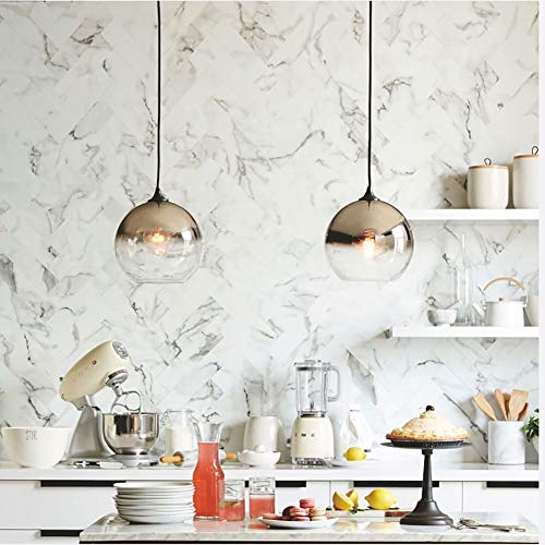 Omoons Adjustable For Indoor Bedroom Hotel Dining Room Ceiling Lamp,With Bubble Glass Creative Hanging Chandelier,E27 Modern Kitchen Island Mini Dulight/Golden./25Cm #TOP1