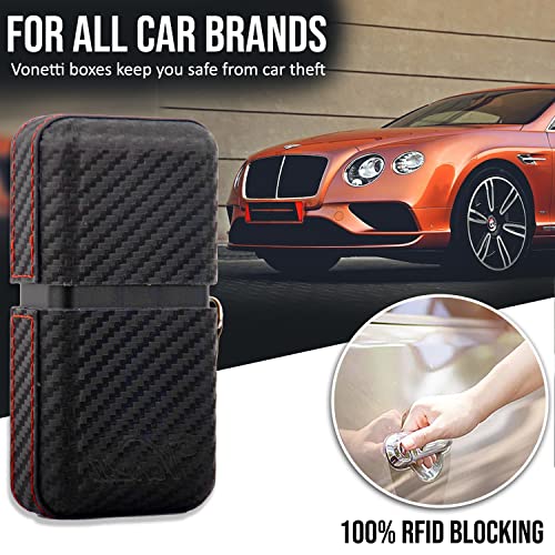Vonetti Carbone, Premium Signal Blocker Faraday Box, Key FOB Radio Frequency Blocker, Radio Frequency Hijack Protector Tin - Image 4