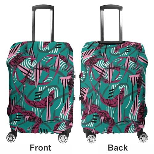 Tear-Resistant Luggage Protector Cover Breathable Anti-Dust Suitcase Guard Eco-Friendly Shockproof Design for Long-Haul Travel & Business Trips Enhanced Luggage Protection Energetic Swirls3