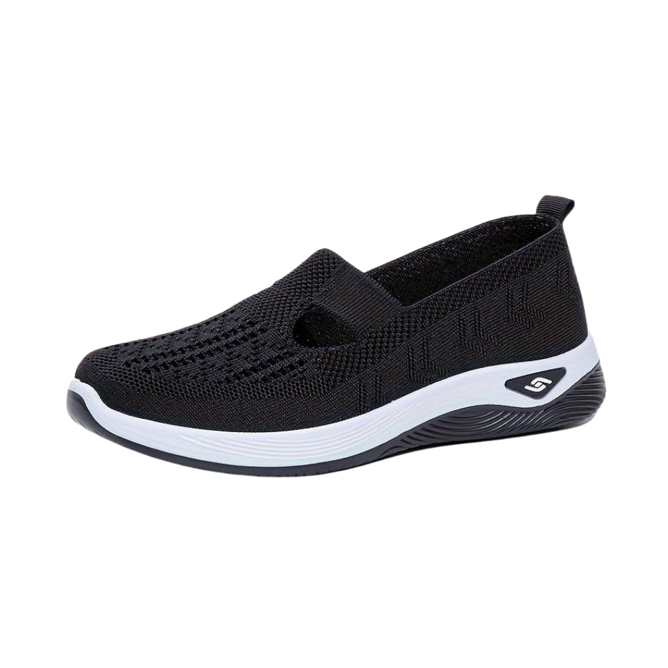 Women's Casual Sneakers, Slip On Lightweight Soft Sole Walking Shoes, Breathable Daily Footwear