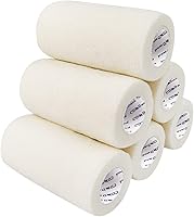 Vista 36 de Vendaje cohesivo autoadherente de látex de 4 x 5 yardas, vendajes de primeros auxilios, cinta deportiva elástica para esguince e hinchazón