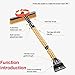 orlkie 44.5” 3 in 1 Snow Brush for Car, SUV, 360° Pivoting Extendable Long Snow Brush for Car, Snow and Ice Scrapers for Windshield with Ergonomic Foam Grip for Car Truck SUV, Winter Car Accessories