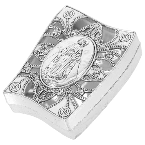 Levemolo Caja de Rosario de Aleación de Zinc con Diseño Hueco para Mujeres Estuche Versátil para Almacenamiento de Collares y Pulseras Regalo Elegante para Guardar Cuentas y Joyería