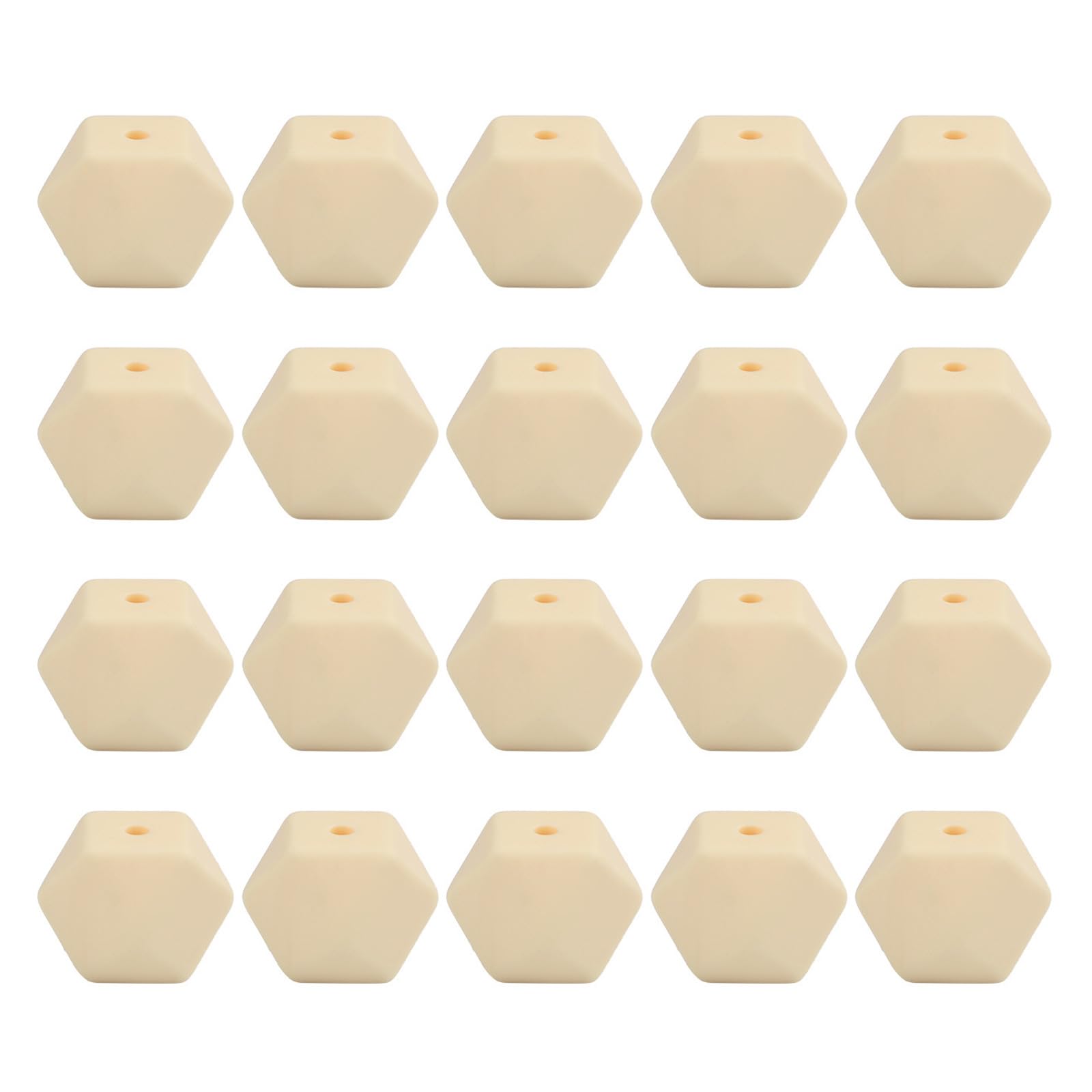 Buxuaaaa Light Yellow 20Pcs Geometric Craft Beads Polyhedron Faceted Resin Bead Octagonal Beads 14Mm Spacer For Making Jewelry Making Supplies