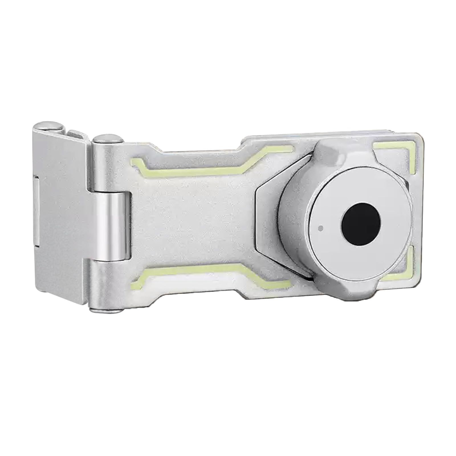 Netbiio Elegant Silver Cabinet Fingerprint Zinc Alloy Door Security Slide Lockable Hasp Cabinet Barn Door Closet Box Hasp With Key
