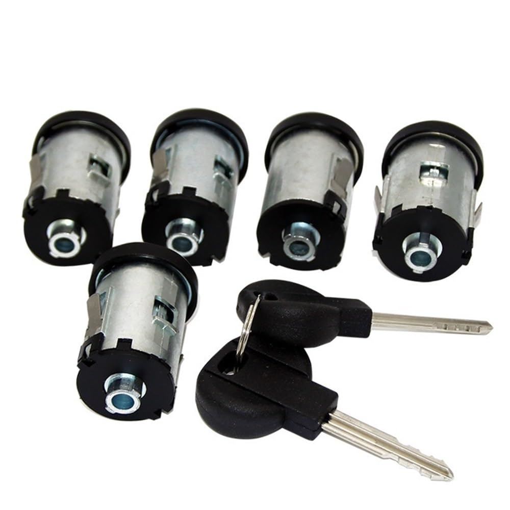 Car Door Lock 9170.AY 4162C9 Compatible with Fiat for Scudo 1995-2007 for ULYSSE 1994-2002 Door Lock Barrel Set(5pcs Barrel)