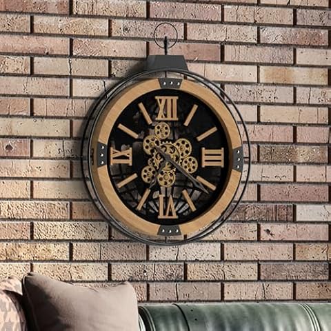 Driini 24 Inch Rustic Gear Clock Cover