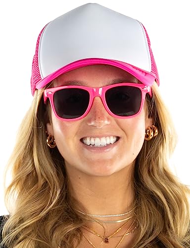 Image of Funky Junque Blank Mesh Foam Lightweight Snapback Trucker Hat | Lightweight Foam Trucker Hat with Breathable Mesh Back, Golf Beach and Street Style, Trendy Trucker Hats for Men