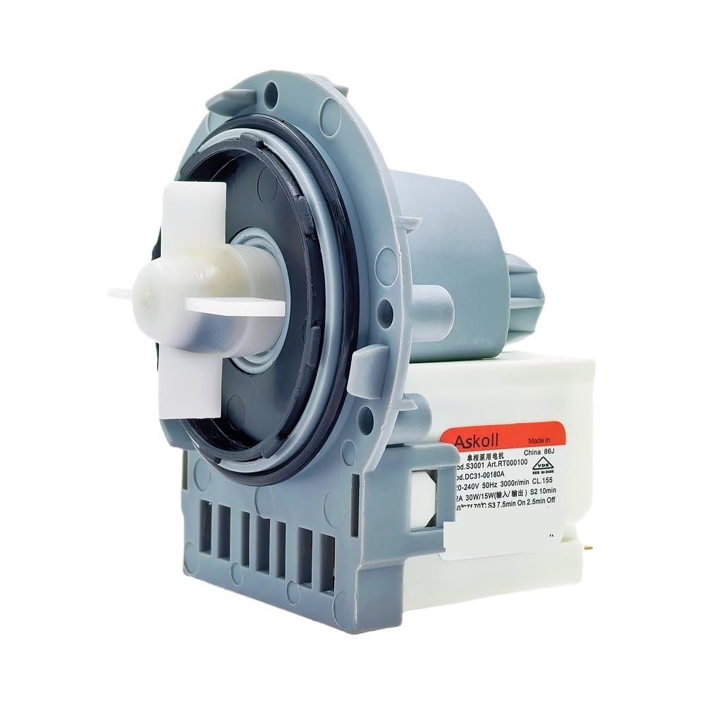 Vkopwisazbr One Color Dc31-00180A 220-240V 50Hz 30W/15W 3000R/Min Drain Pump Motor ，Compatible For Samsung， Washing Machine Washer Drainage Parts