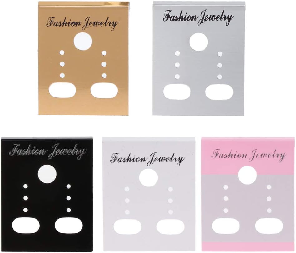 100 Set Rectangle Display Earring Cards Showcase Cards Fashion Jewelry Display Cards for Earring Accessory image 5
