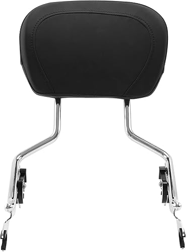 Miniatura 4 de Respaldo de pasajero desmontable cromado Sissy Bar vertical con portaequipajes 2 Up compatible con Harley Touring Road King Street Road Electra
