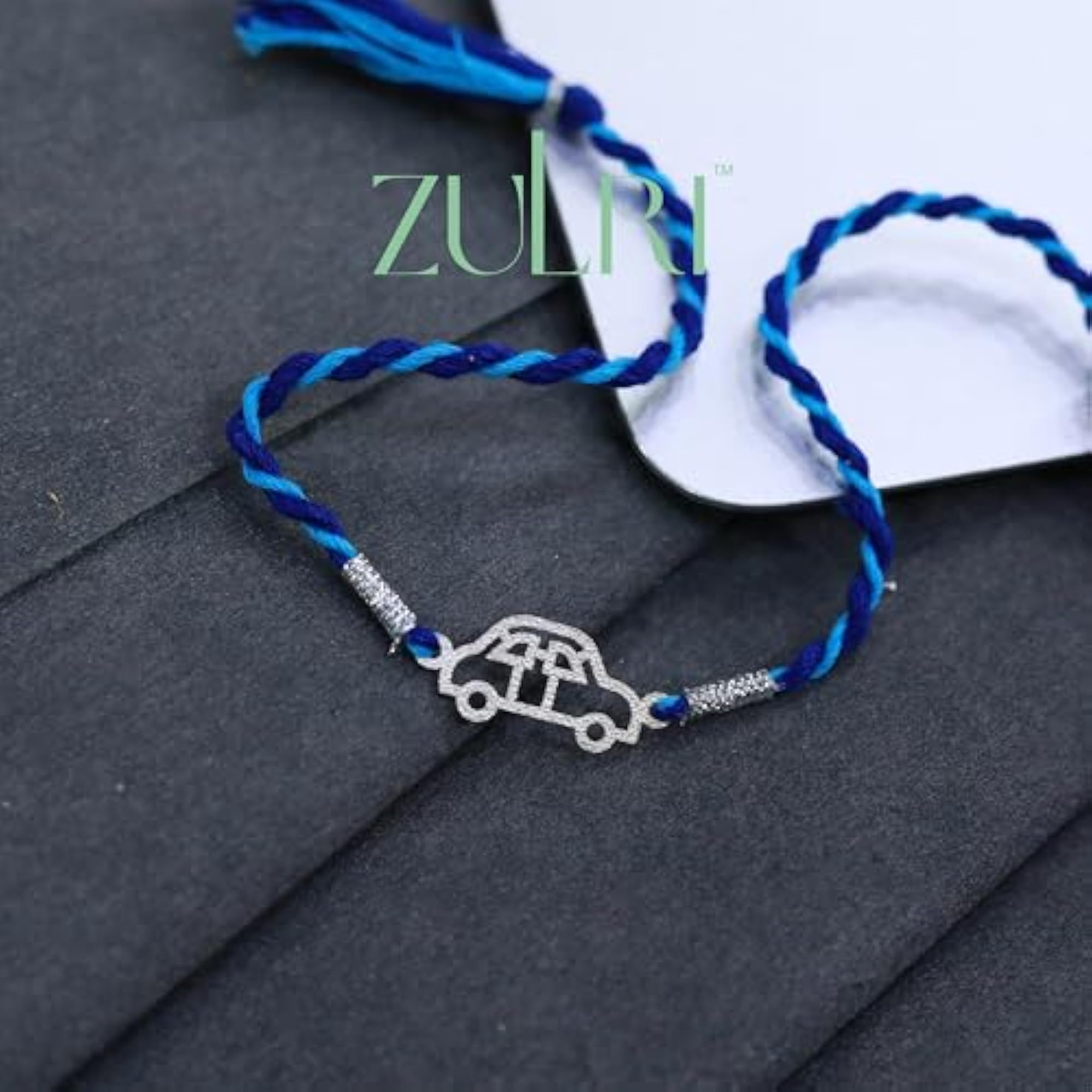 925 Sterling Silver Car Kids Rakhi for Brother