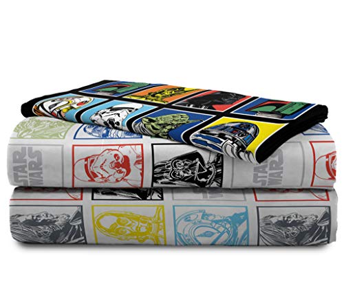 Image of Jay Franco Kids Sheet Set with Fitted, Flat Sheets & Pillow Cover - Ultra-Soft Bedding with Pillowcase for Room Decor, Multi - Star Wars, 3 Piece Twin