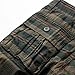 Men's Plaid Cargo Shorts Button Cool Multi-Pocket Straight Fast Dry Expandable Casual Fashion Outdoor Shorts (Army Green,30)