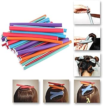 42-pack Bendy Rollers Durable Foam Curler Roller Set Hair Bendy Curlers Tool DIY Salon Hair Styling Curling Sticks with Case