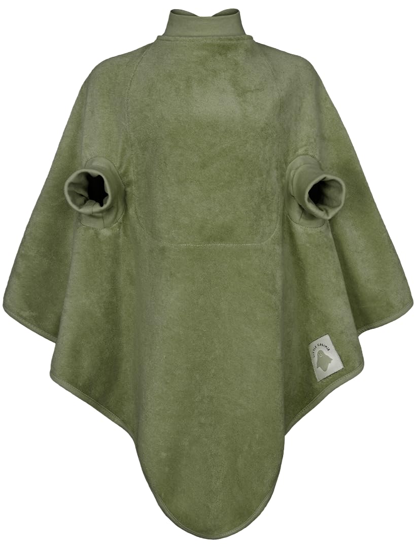 Little Casimir Großes Lätzchen „Boo zum Überwerfen für Baby und Kleinkind 6-48 Monate. Ärmellätzchen aus Öko Tex zertifizierter Baumwolle - Geschenk für Mütter von Jungen oder Mädchen (Moss Green)