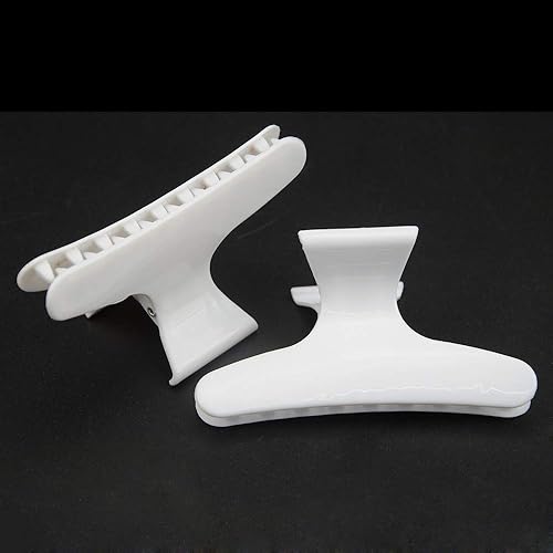 Miniatura 4 de XINGYHENG 24 pinzas grandes de mariposa para el cabello, clip de plástico blanco y negro, bandeja de peluquería, horquilla de posicionamiento para