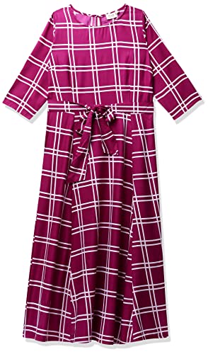 Image of pluss Women's Georgette A-Line Knee-Length Dress
