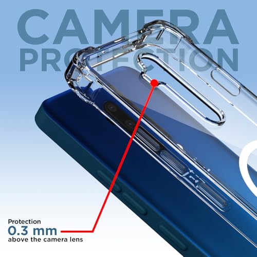 Image of Pikkme Back Cover for OnePlus 7T Pro Mag-Safe Shockproof PC + TPU Protective Case Magnetic Support Bumper Case (Transparent Mag-Safe)